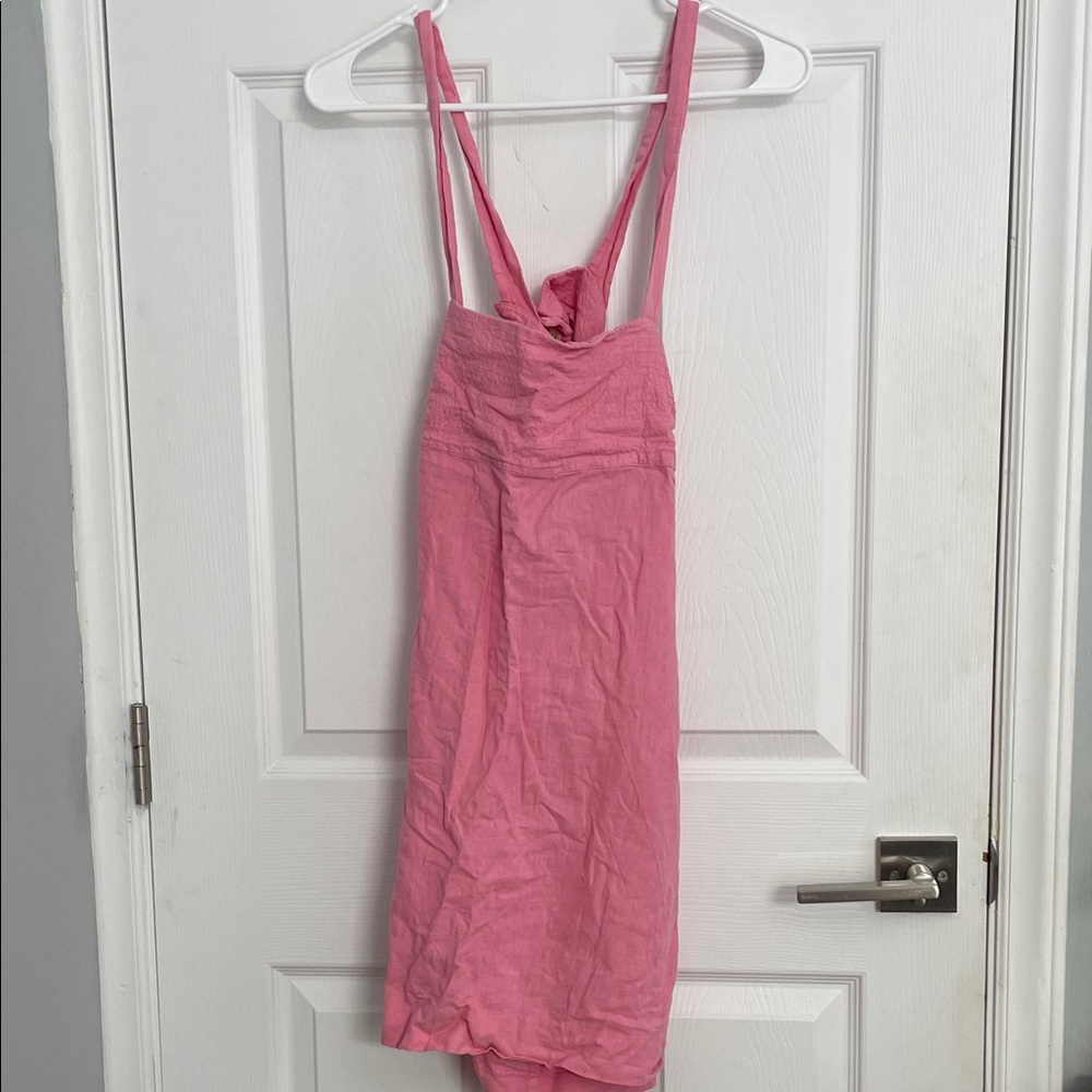 Madewell Pink Strappy Mini Dress